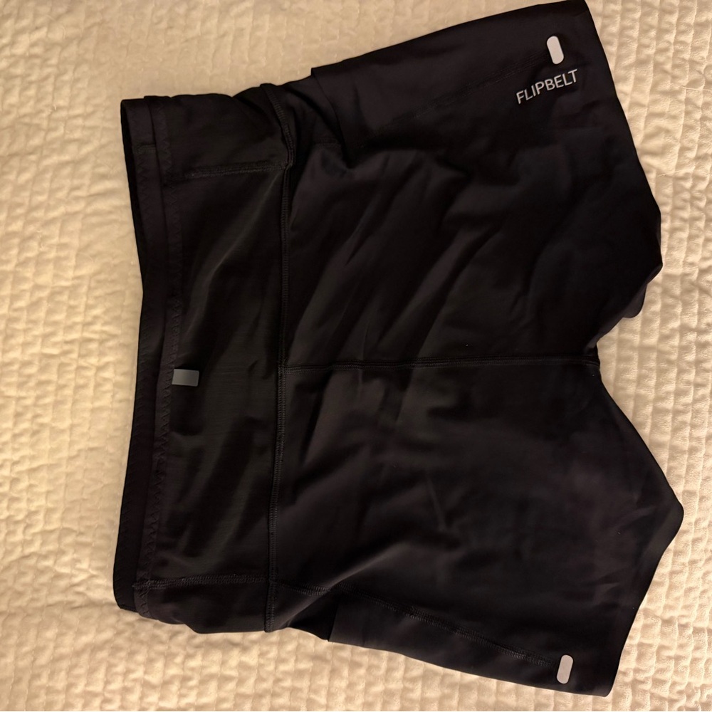 FlipBelt Black Ouray  Running Shorts 3 inch Large